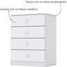 10 comoda infantil 4 gavetas labirinto rustico branco