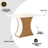 06 mesa de jantar 4 lugares 120cm luiza nature off white