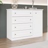 01 comoda com 4 gavetas e porta americana branco hp