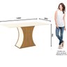 02 mesa de jantar 6 lugares tampo em mdf luiza nature off white