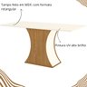 03 mesa de jantar 6 lugares tampo em mdf luiza nature off white