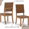 03 kit 2 cadeiras de jantar estofadas milla plus nature corano caramelo creme