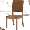 04 kit 2 cadeiras de jantar estofadas milla plus nature corano caramelo creme