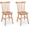 07 kit 2 cadeiras de jantar de madeira macica milena natural