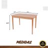 18 mesa de jantar 4 lugares retangular de madeira macica milena
