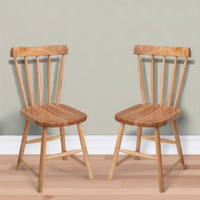 02 kit 2 cadeiras de madeira macica com assento escavado espanha natural