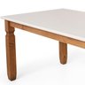 06 mesa de jantar 6 lugares retangular de madeira e mdf corona cera mel branco fosco