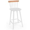 21 banqueta alta de madeira mdf para bistro milena branco fosco natural
