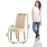 02 kit com 2 cadeiras de mdf mdp estofadas bella