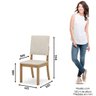 03 conjunto mesa jantar natali tampo mdf com 4 cadeiras milla nature off white linho