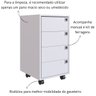 04 gaveteiro multiuso 4 gavetas com rodizios branco