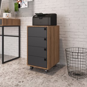 13 gaveteiro multiuso 4 gavetas com rodizios branco