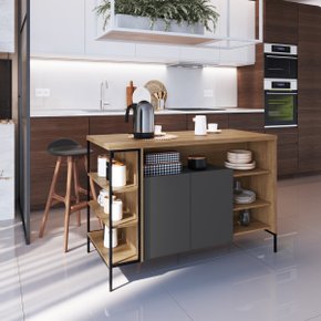 09 mesa bancada ilha industrial gourmet 2 portas mel arenas