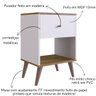 10 mesa de cabeceira e mesa de apoio com gaveta retro branco e mel