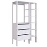 07 closet industrial 3 gavetas com cabideiro branco