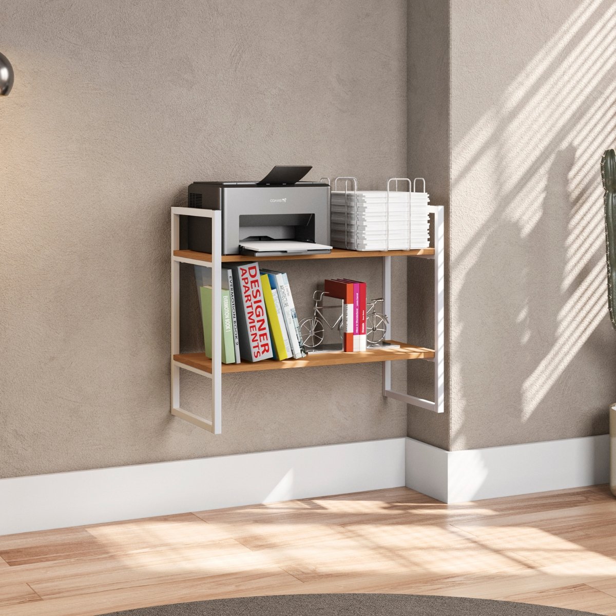 Nicho Kappesberg Industrial 2 Prateleiras 60x72cm - Canela/Branco