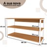 04 sapateira industrial 3 prateleiras canela branco