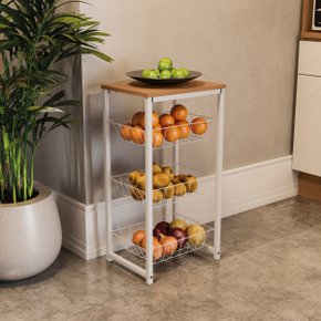 15 fruteira industrial com tampo e 3 cestos