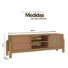16 rack sala tv 65 nature c gavetas prateleiras e porta carvalho terracota palha