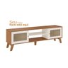 07 rack bancada charlotte para tv 75 pinho off white