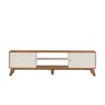 08 rack bancada charlotte para tv 75 pinho off white