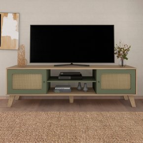 10 rack bancada charlotte para tv 75 pinho off white