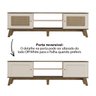 21 rack bancada charlotte para tv 75 pinho off white
