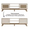 30 rack bancada charlotte para tv 75 pinho off white