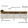 03 rack para tv ate 65 4 portas 2 prateleiras e nichos liberty carvalho off white