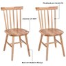 11 kit 2 cadeiras de jantar de madeira macica milena natural