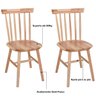 12 kit 2 cadeiras de jantar de madeira macica milena natural