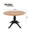 04 mesa de jantar 4 lugares redonda de madeira macica milena natural