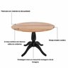 06 mesa de jantar 4 lugares redonda de madeira macica milena natural