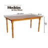 07 mesa de jantar 6 lugares de madeira e mdf dalas imbuia