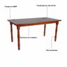 10 mesa de jantar 6 lugares de madeira e mdf dalas imbuia