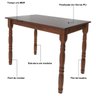 02 mesa de jantar 4 lugares retangular de madeira e mdf dalas branco fosco