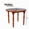 09 mesa de jantar 4 lugares redonda de madeira e mdf dalas imbuia