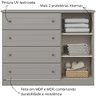 15 comoda com 4 gavetas e porta americana branco hp