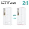 05 guarda roupa infantil 3 portas 2 gavetas bala de menta