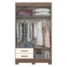 04 guarda roupa solteiro 4 portas 2 gavetas briz