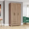 01 guarda roupa solteiro 3 portas e 2 gavetas briz