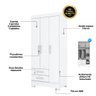 10 guarda roupa solteiro 3 portas e 2 gavetas briz