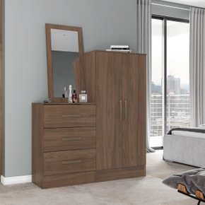 08 comoda com espelho 2 portas 3 gavetas briz