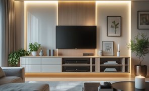 como decorar rack de sala com painel