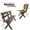 124 conjunto mesa madeira macica para churrasco mesa 4 bancos