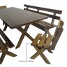 126 conjunto mesa madeira macica para churrasco mesa 4 bancos