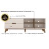 03 rack verona aparador bancada para tv 75 off white pinho