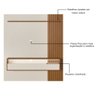 04 painel para tv 72 com led matisse cinamomo off white