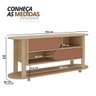 02 rack mundi tv 65 2 portas 2 prateleiras cedro off white