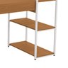 16 mesa escrivaninha industrial office c estante e prateleiras canela branco